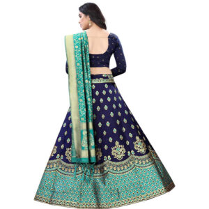 Flossy Women's Silk Semi-stitched Lehenga Choli