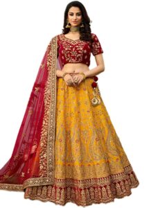 Embroidered Semi-Stitched Lehenga Choli 