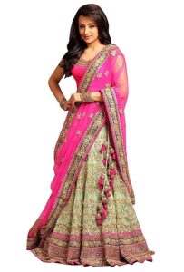 Net Semi-stitched Lehenga Choli