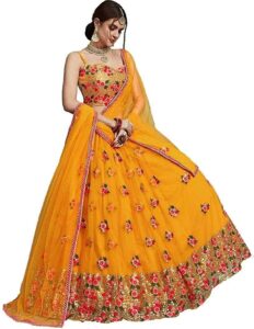 Net Semi stitched Lehenga Choli