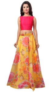 Printed Fully Stitched Skirt Lehenga and Choli set 