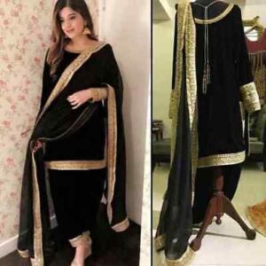 Punjabi gold boutique-style style salwar suit