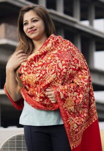 Baal Kashmiri Embroidered Woolen Shawl for Women