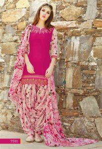 Designer salwar suit with floral prints