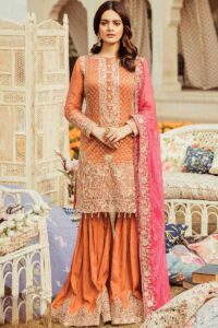 Fringe Embellished Sleeves And Hemlines sharara suit