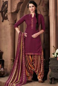 Half collar Patiala salwar suit