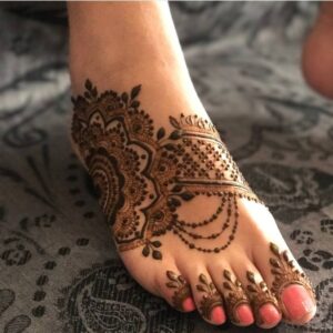 Jewellery Style Simple Foot Mehndi