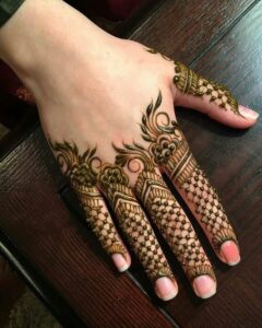 Mehndi Design with Criss Crosses