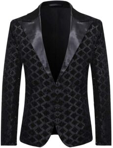 Men's Sequins Style Sequins Suit Blazer Two-Color Conversations Glitter Button Gowns Weddings Prom Party Dinner Tuxedo