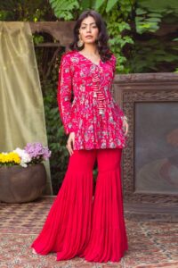 Peplum Sharara Look