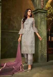 Punjabi Style Net Shorts Salwar Suit