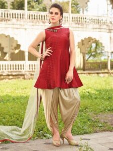 Punjabi Suit with Dhoti Pant Style