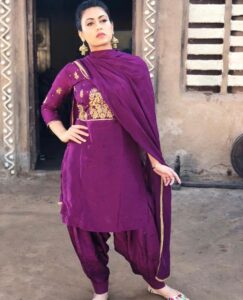 Purple Punjabi suit salwar