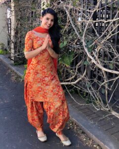 Rust orange Punjabi suit