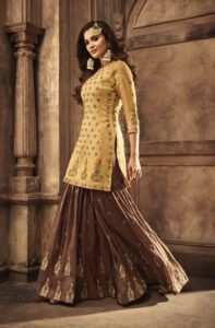 Short kurti with sharara