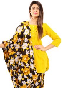Blue Readymade Cotton Patiala Salwar Suit