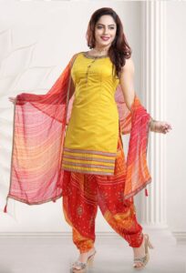 Yellow Banglori silk suit