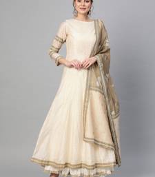 Readymade Punjabi Salwar Kameez In Cream
