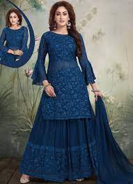 Embroidery Blue Salwar Suit