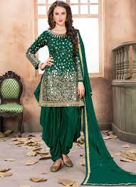Punjabi Suit With Mirror Work