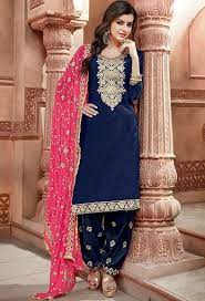 Punjabi Salwar Hard Embroidered Suit