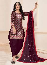 Velvet Mirror Work Salwar Suit