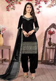 Dark Peach Readymade Punjabi Suit Set
