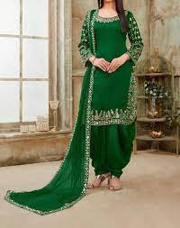 Pale Green Readymade Kameez With Patiala