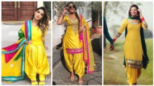 Simple White And Yellow Punjabi Salwar Suit Style