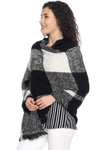 513 Women 100% Acrylic Casual Winter Wear Checkered Woven Stole