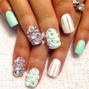 Embellished nail art