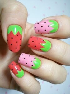 Fruity nail art design