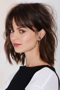 Hairstyle with Wispy bangs