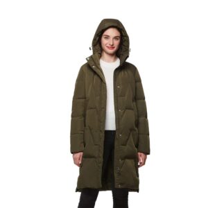 Heavy Duty Puffer Long Coat Thickened Hooded Down Jacket Winter Warm Windproof