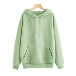 JUNEBERRY Women's Fleece Hooded Regular Fit Sweatshirt