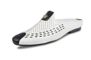 Laser-Cut Comfort Faux Leather Look Casual Slippers