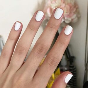 Monochrome white nail art