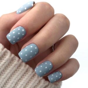 Polka dot nail art design