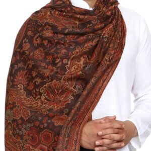 SWI WITH LABEL Men's Woven Wool Shawl