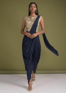 Saree with Dhoti Pant