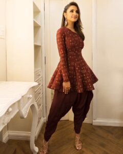 Small flared Kurti with dhoti pants