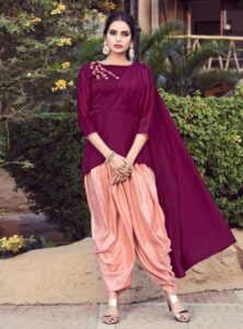 Suit with dhoti salwar