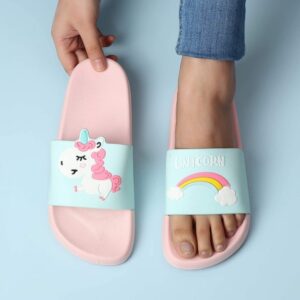 Unicorn Slipper for Women's Flip Flops Home Fashion Slides Open Toe Non Slip