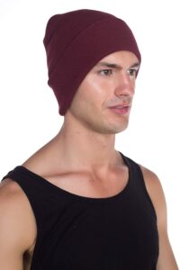 Unisex Cuffed Plain Skull Knit Hat Cap