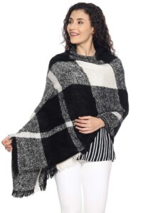 Women 100% Acrylic Casual Winter Wear Checkered Woven Stole