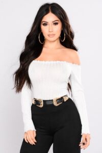 You can wear off-shoulder tops with full sleeves