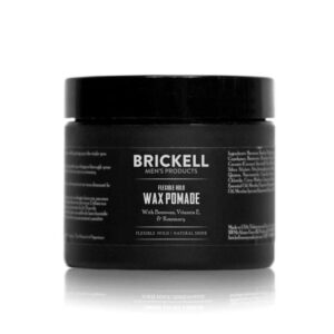 Brickell Men's Flexible Hold Wax Pomade for Men