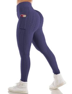 GYMSPT High Waisted Butt Lift Scrunch Honeycomb Leggings for Womens