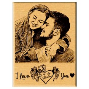 Giftanna Valentine's Day Gift Personalized Engraved Wooden Plaque 