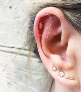 Helix Ear piercing